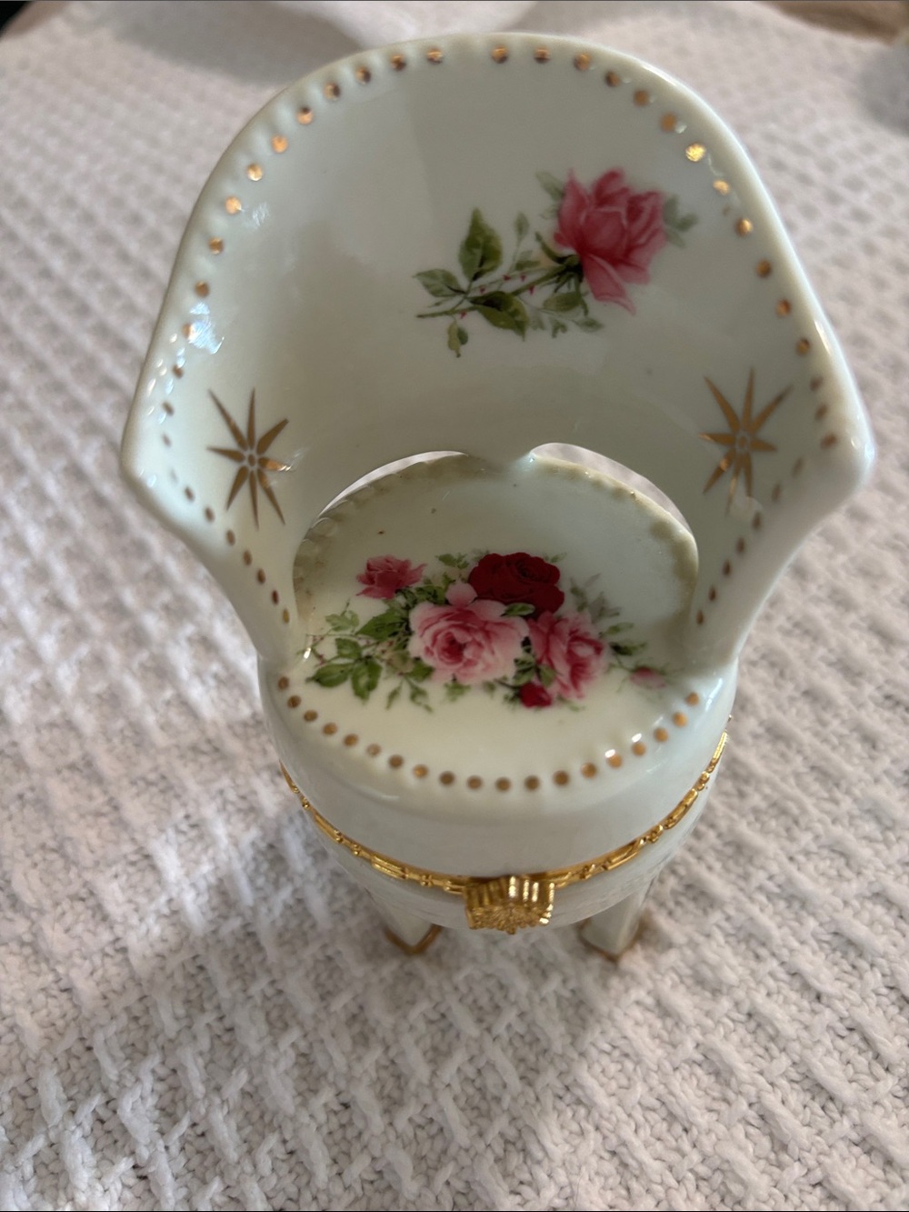 Formalities by Baum Bros Victorian Rose Floral Collection Chair Trinket Box